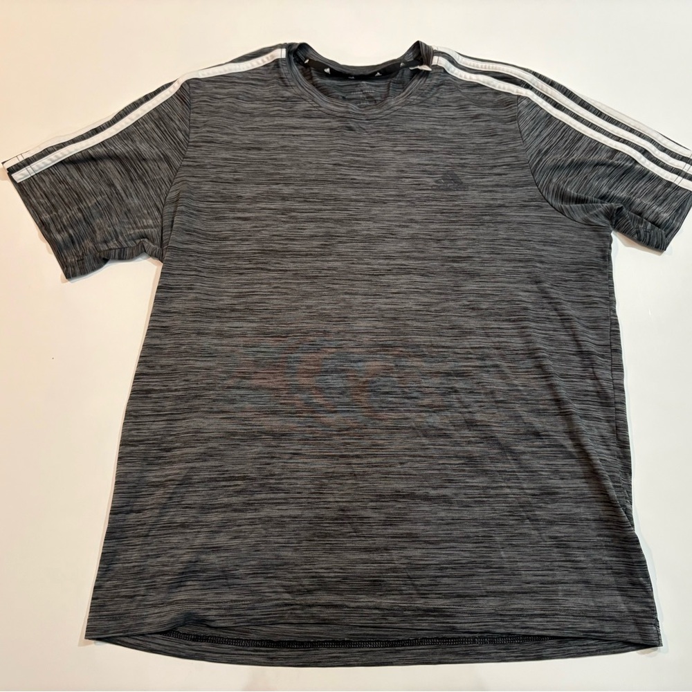 Adidas Men's Black Heathered T-Shirt
